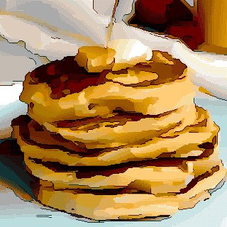 A stack of buttermilk pancakes